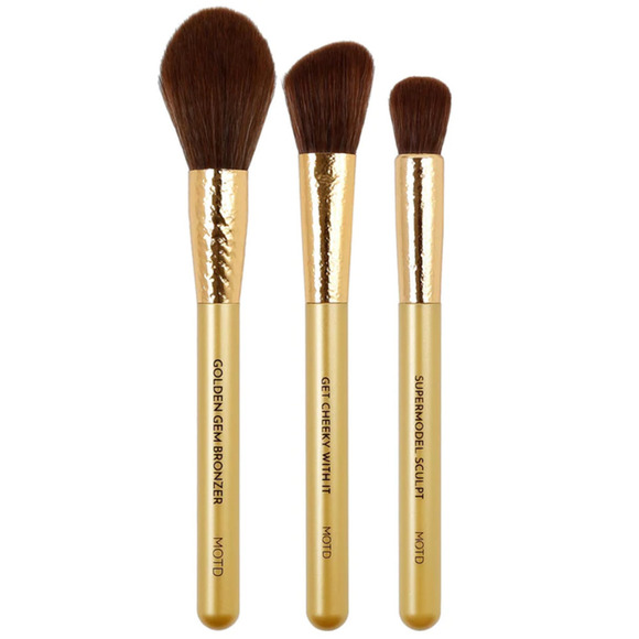 MOTD Cosmetics Gold Goddess Face Makeup Brush Set - Picture 1 of 5